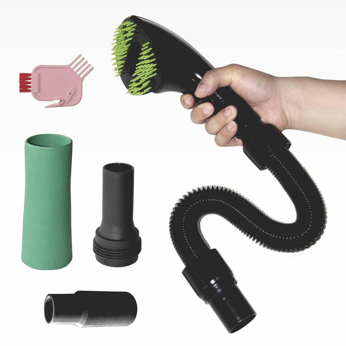 Pet Vacuum Grooming Brush Hair Shedding Deshedding Attachment Tool Kit Y3468