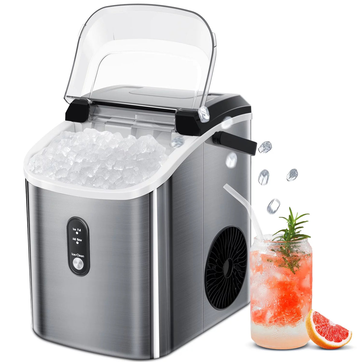 Portable Compact Nugget Ice Maker with Handle L90283