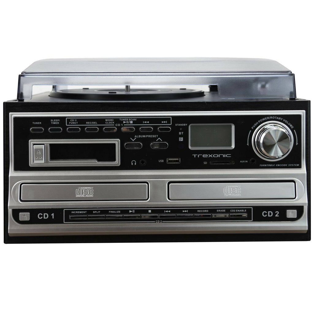 3-Speed Turntable with CD Player Cassette Player FM Radio P383531