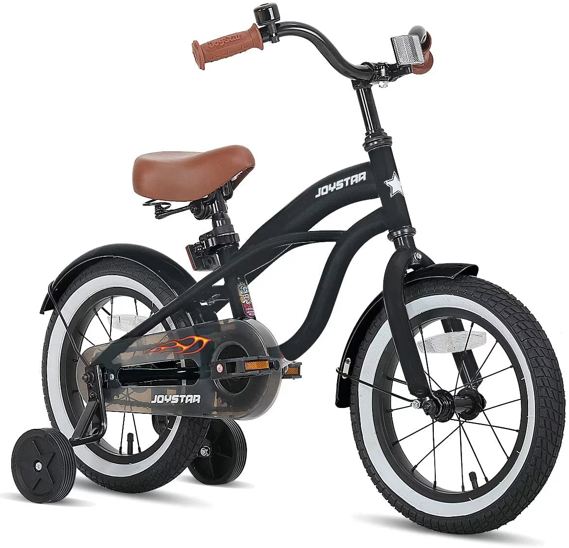 12 14 16 Kids Cruiser Bike with Training Wheels, Green B235385