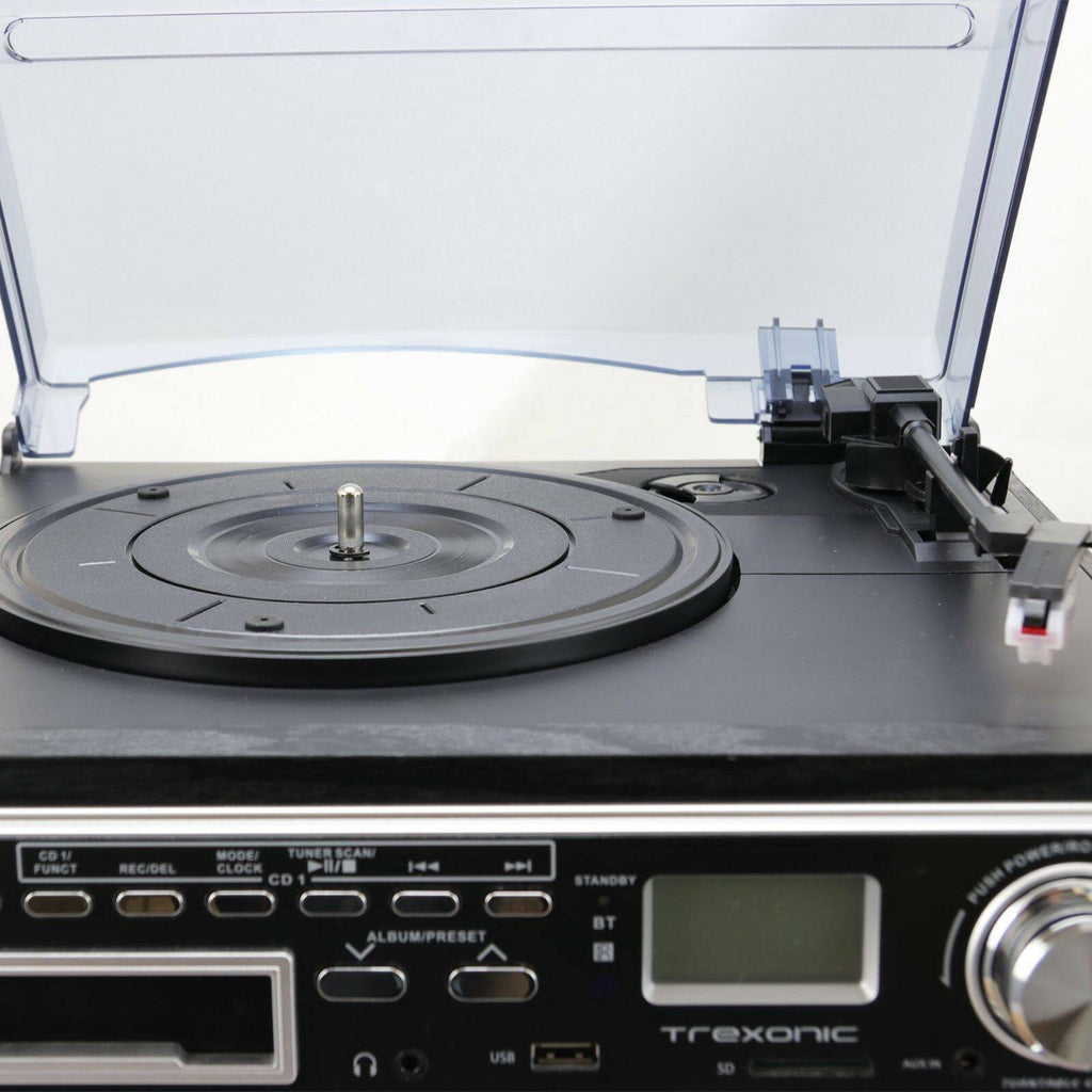 3-Speed Turntable with CD Player Cassette Player FM Radio P383531