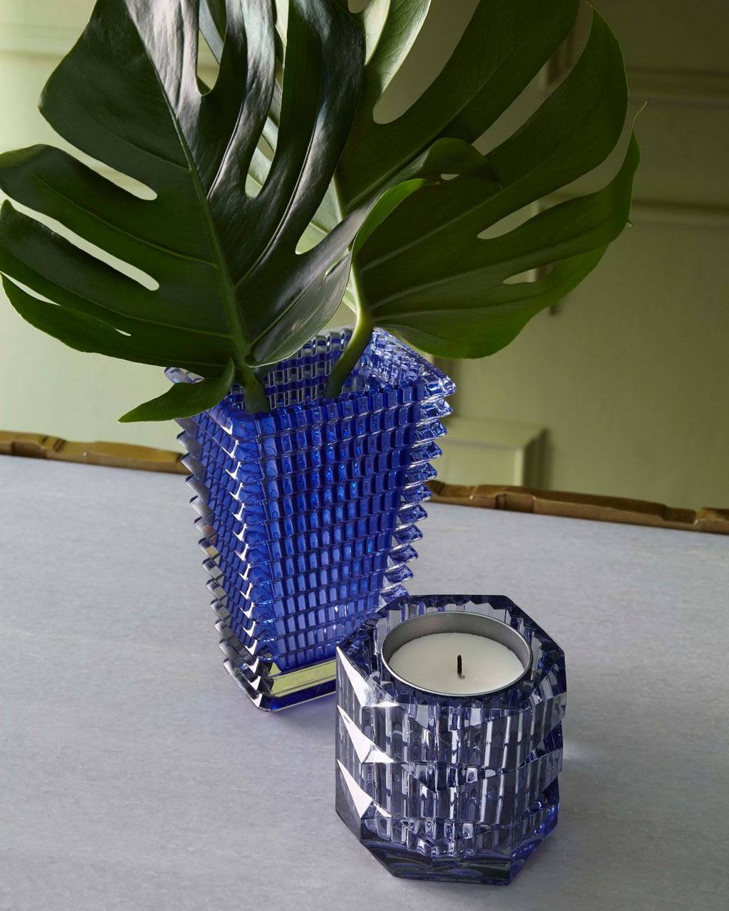 Blue Small Rectangular Vase O412