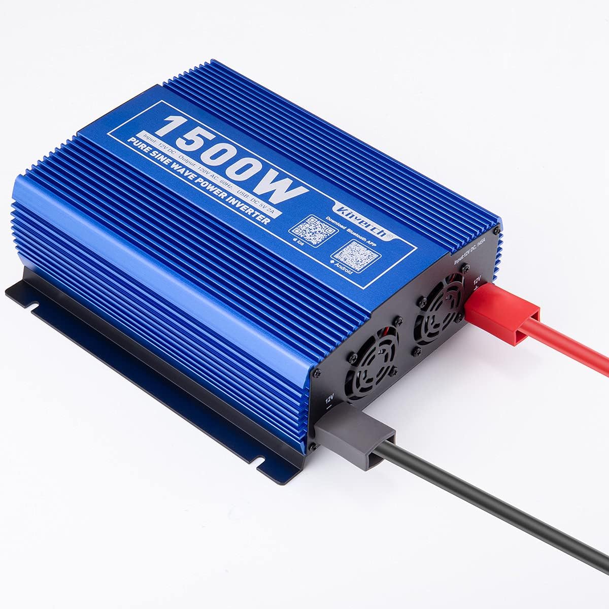 1500W Pure Sine Wave Power Inverter 12V DC to 110V AC with Bluetooth H5239