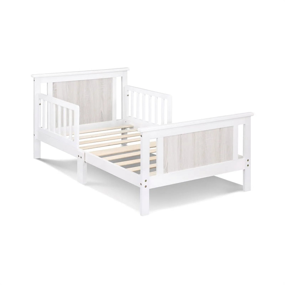 Black Vintage Walnut Wood Reversible Toddler Bed U6726