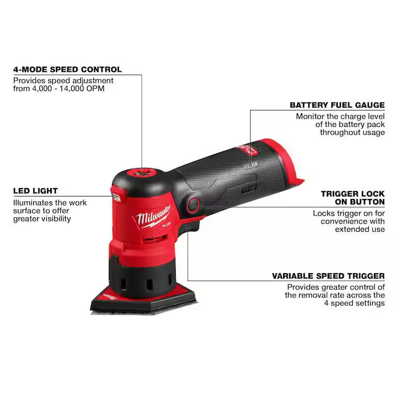 12-Volt Lithium-Ion Brushless Cordless Orbital Detail Sander M362