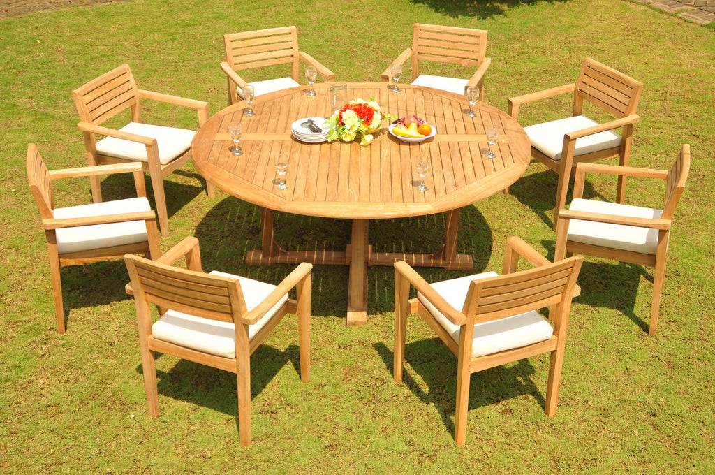 8 Seater 9 Pc Teak Dining Set J34030