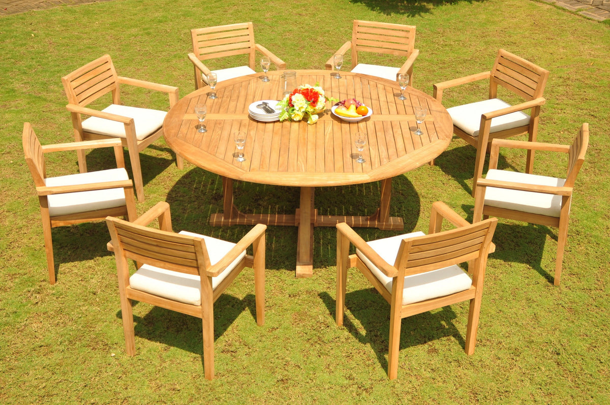 8 Seater 9 Pc Teak Dining Set J34030