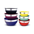 Silicone Stainless Steel Mixing Bowl Set 12 Pieces O927231