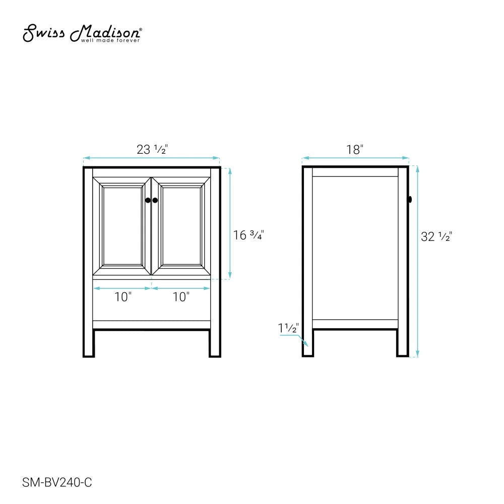 24" Natural Oak Bathroom Vanity Cabinet U201564