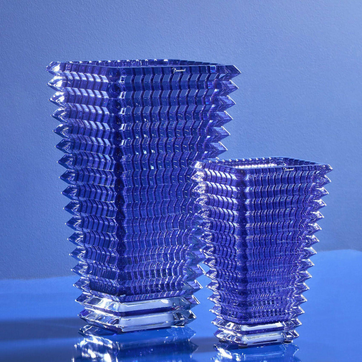 Blue Small Rectangular Vase O412