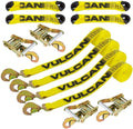 8-Point Roll Back Vehicle Tie Down Kit with Snap Hooks Set of 4 Y141