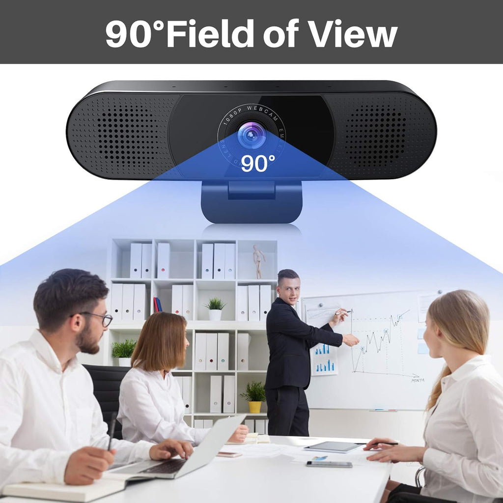 3 in 1 Webcam with Microphone, 2 Speakers & 4 Microphone Arrays, 1080P O942