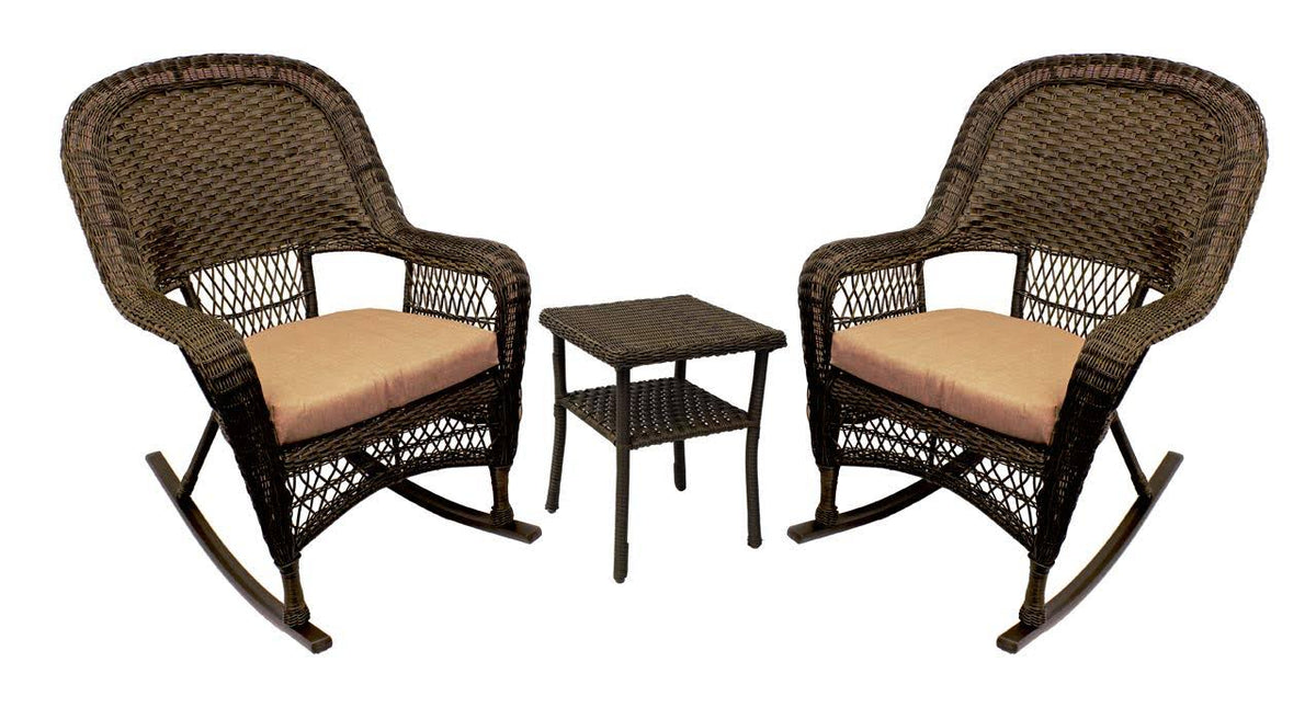 Three Piece Wicker Rocker Chat Set Z21073