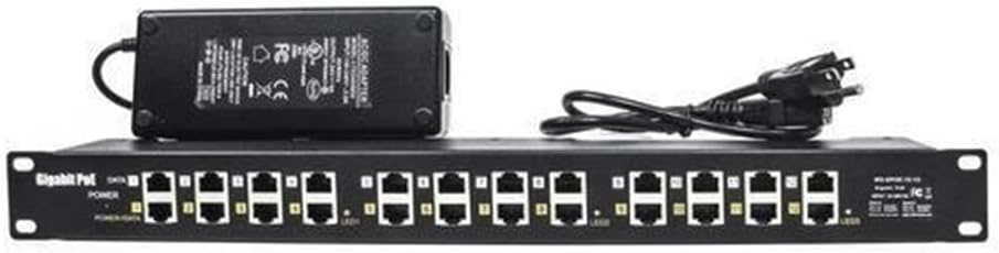 12 Port Gigabit Passive PoE Injector with 24V 120 Watt Power Supply U510816