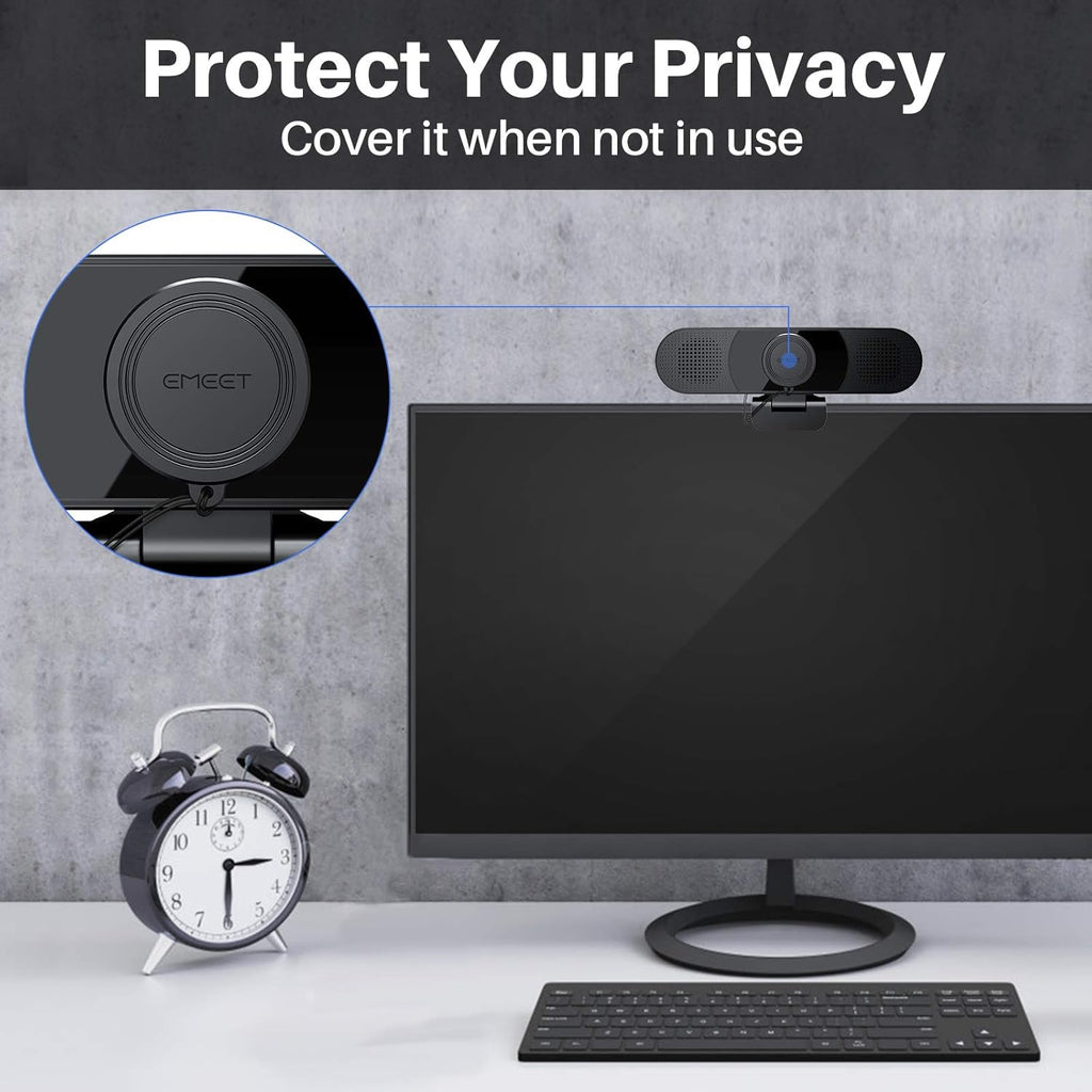 3 in 1 Webcam with Microphone, 2 Speakers & 4 Microphone Arrays, 1080P O942