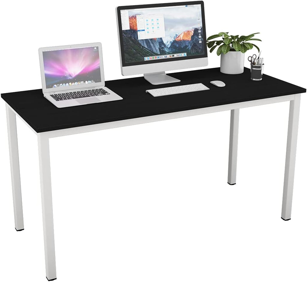 55 inches White Black Computer Desk W2950