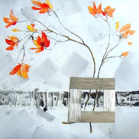 Orange Oil Painting Print on Wrapped Canvas U465184