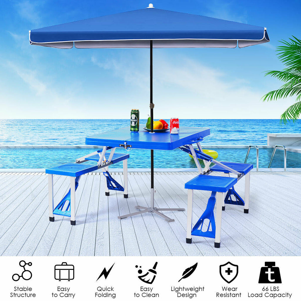 Folding Camping Table and Bench Set Y7067