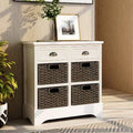 White Rustic Storage Cabinet W108