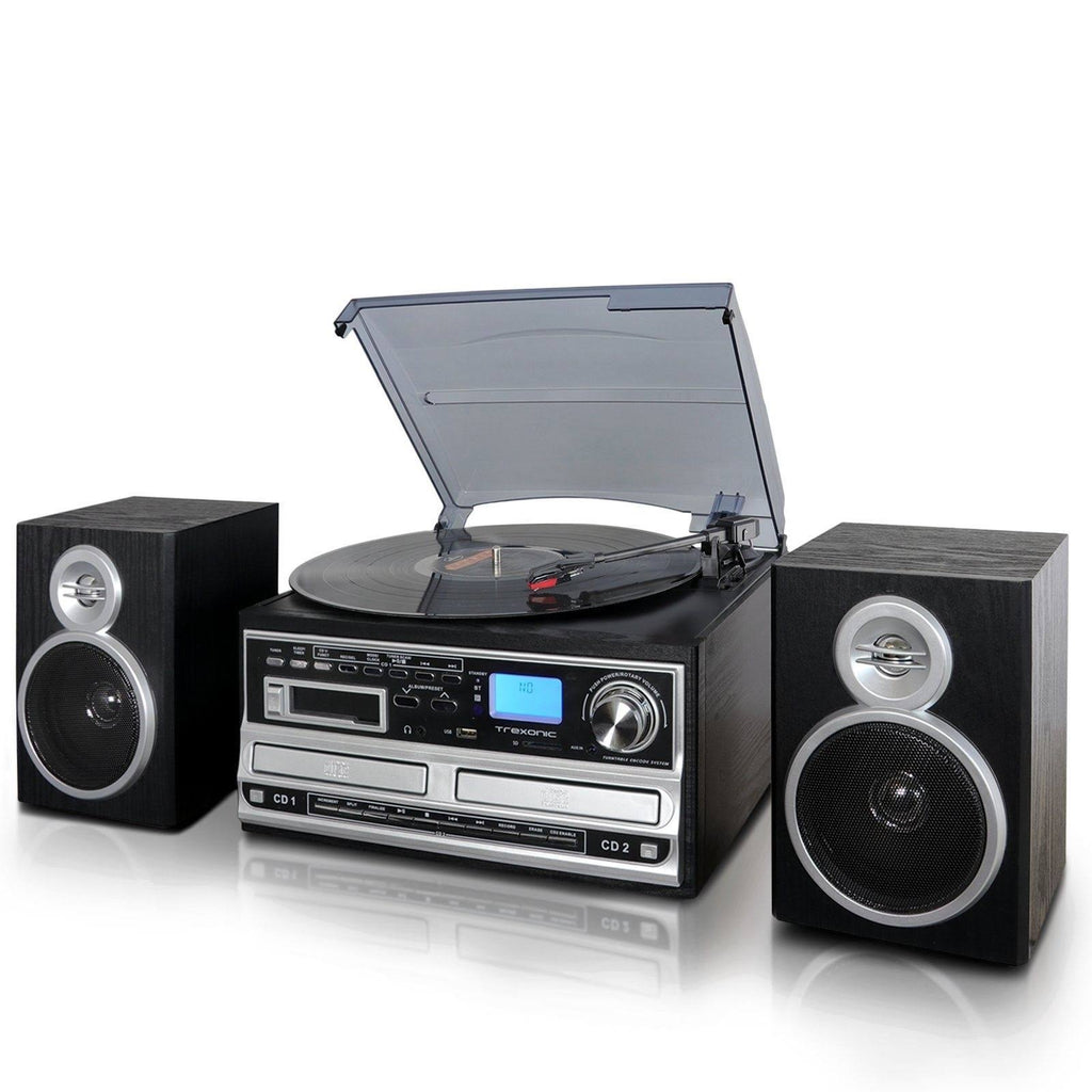3-Speed Turntable with CD Player Cassette Player FM Radio P383531