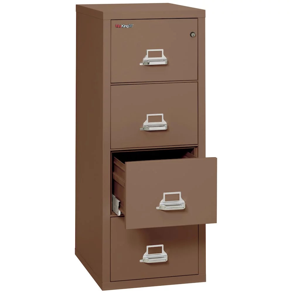 Tan 4 Drawer Letter Fireproof Filing Cabinet S1093