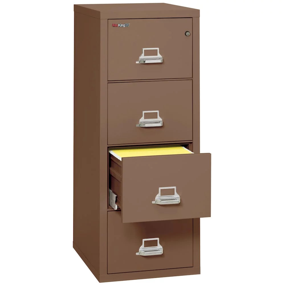 Tan 4 Drawer Letter Fireproof Filing Cabinet S1093