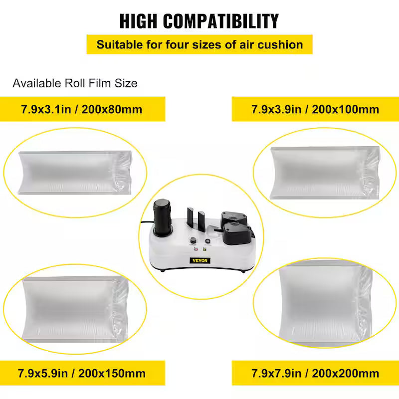 White Air Cushion Packaging 110-Volt with Test Film Roll G497407