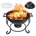 2 in 1 Wood Burning Fire Pit with Grill O67698
