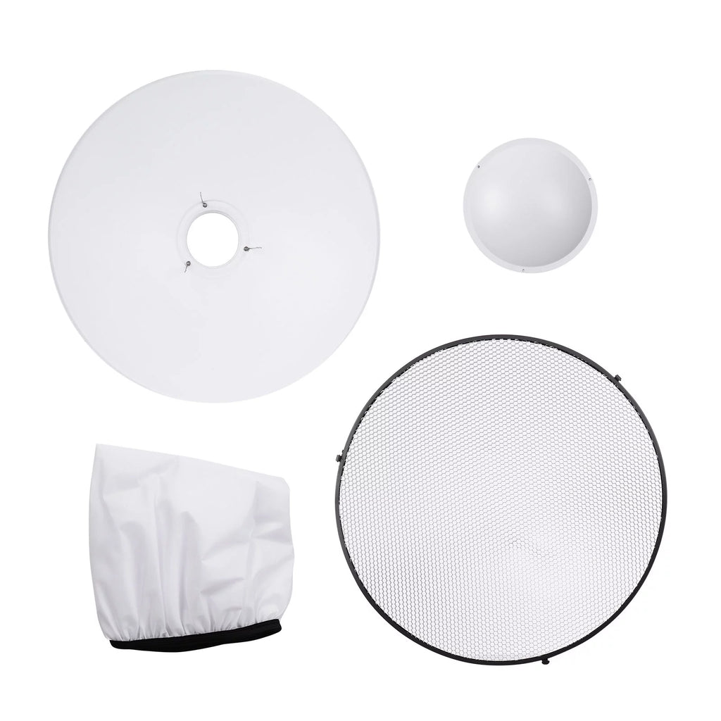 22 Inch Beauty Dish Reflector Diffuser with Honeycomb Soft Cloth F372