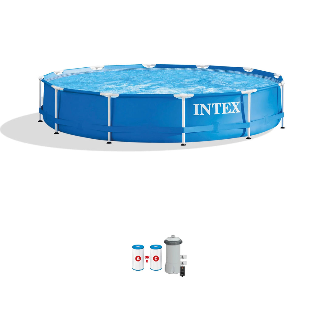 12' x 30 Metal Frame Round Above Ground Swimming Pool G3882