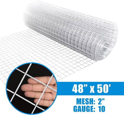 10 Gauge Galvanized Welded Wire Fence 4 ft. x 50 ft. T5903