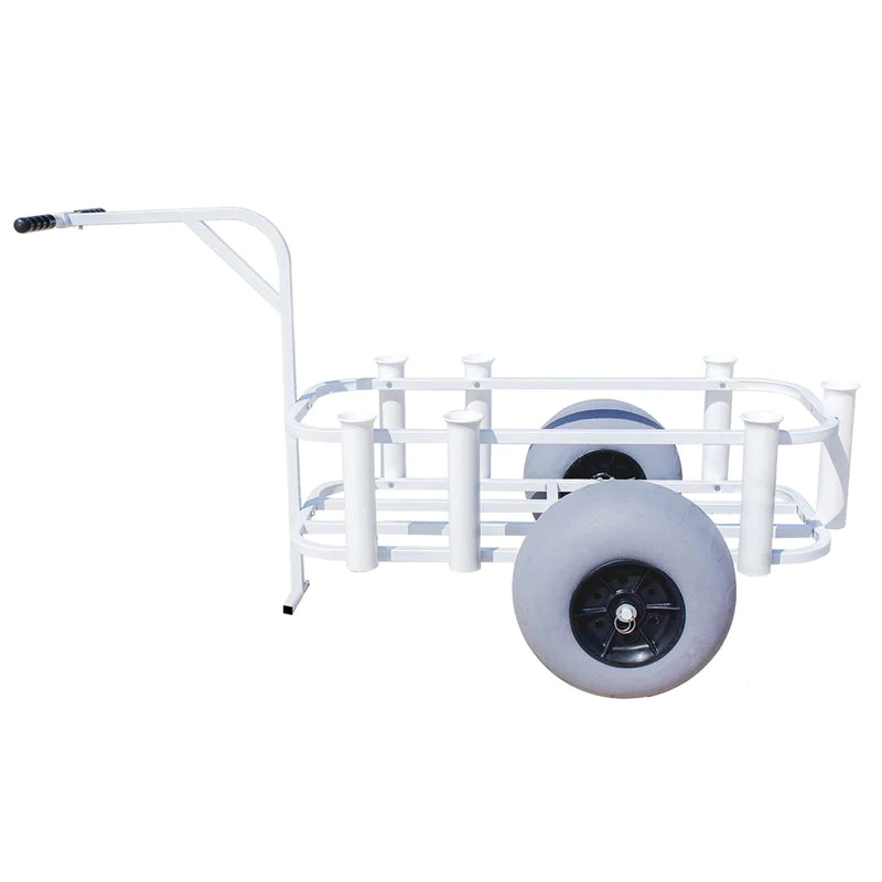 White Surf Pier Cart with Balloon Tires J853