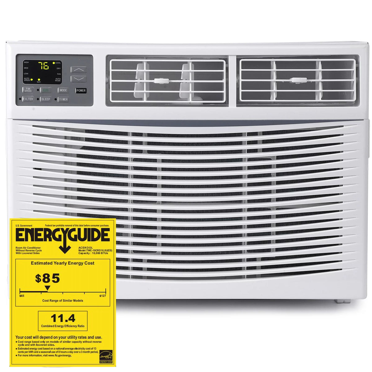 115V Window-Mounted Air Conditioner 6,000 BTU with Remote Control S79022