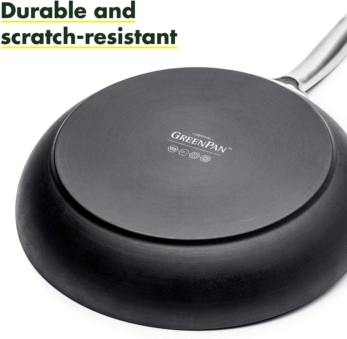 11 Piece Hard Anodized Ceramic Nonstick Cookware Set with Stainless Steel Lids O6929