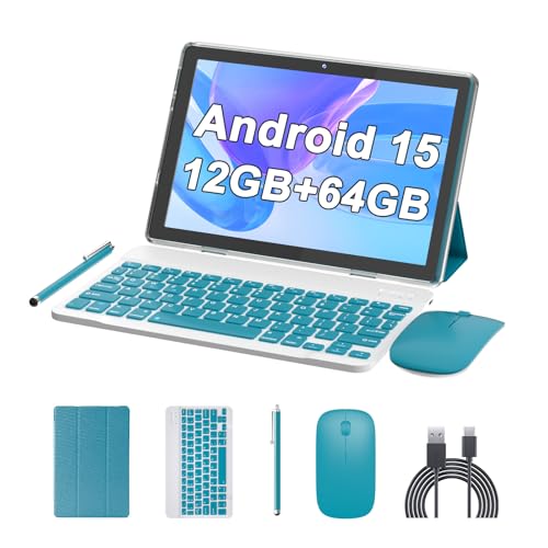 10 Inch Android Tablet with Keyboard 12GB RAM 64GB ROM 6000mAh Battery J91819