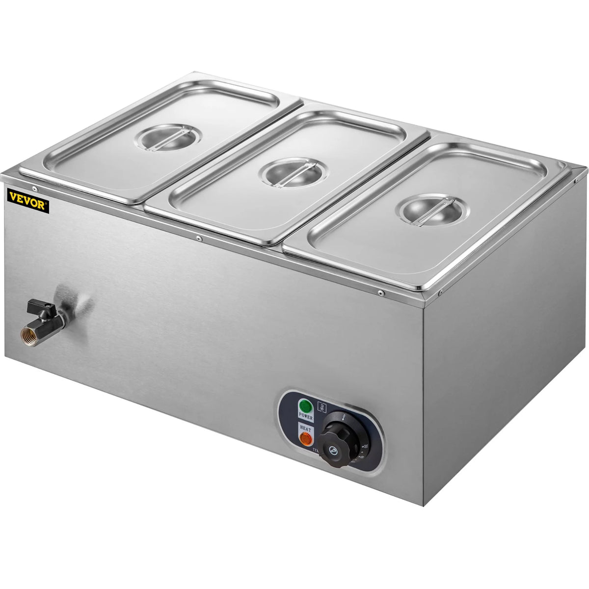 Food Warmer Bain Marie Steam Table 3-pan 850w K6013
