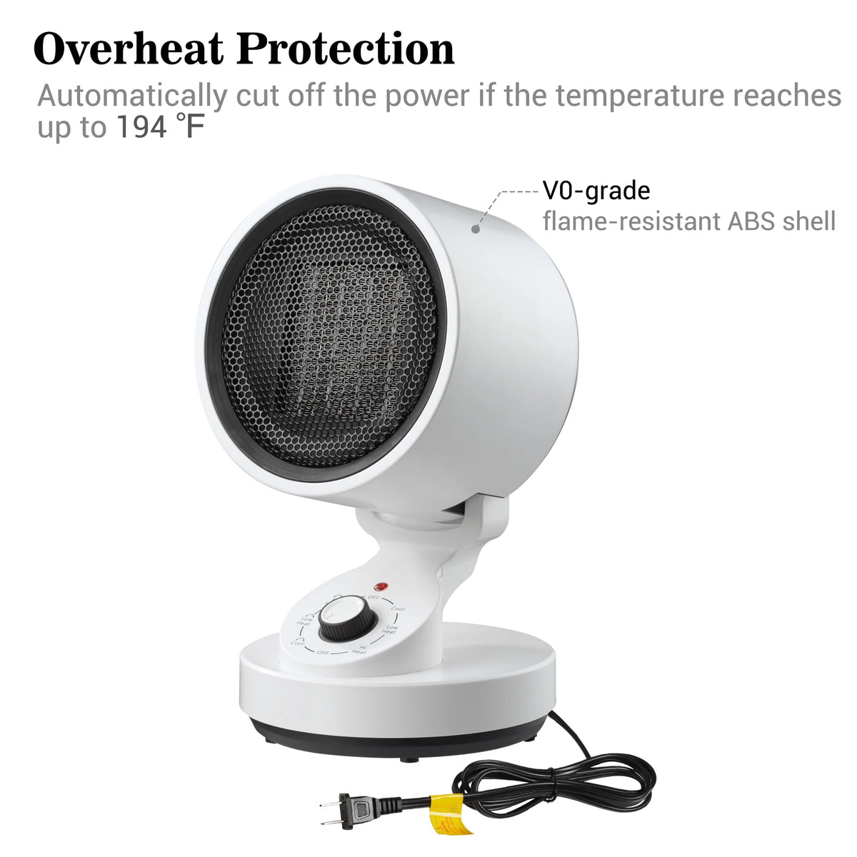 1500W PTC Ceramic Oscillating Space Heater Y1428