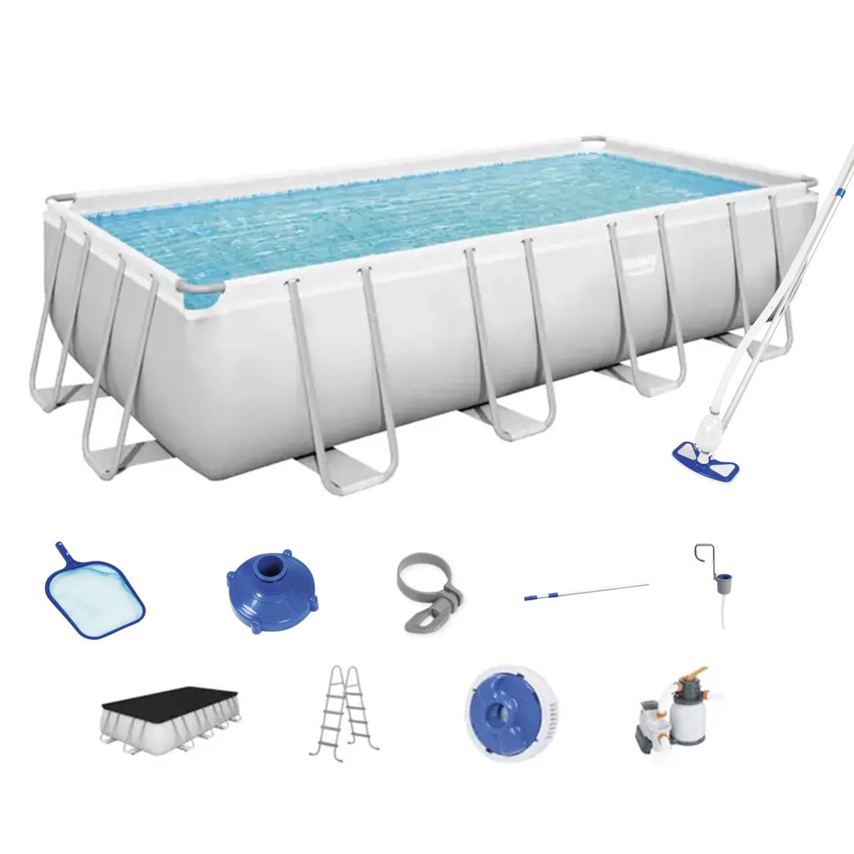 18ft x 9ft x 4ft Rectangular Above Ground Swimming Pool W2496