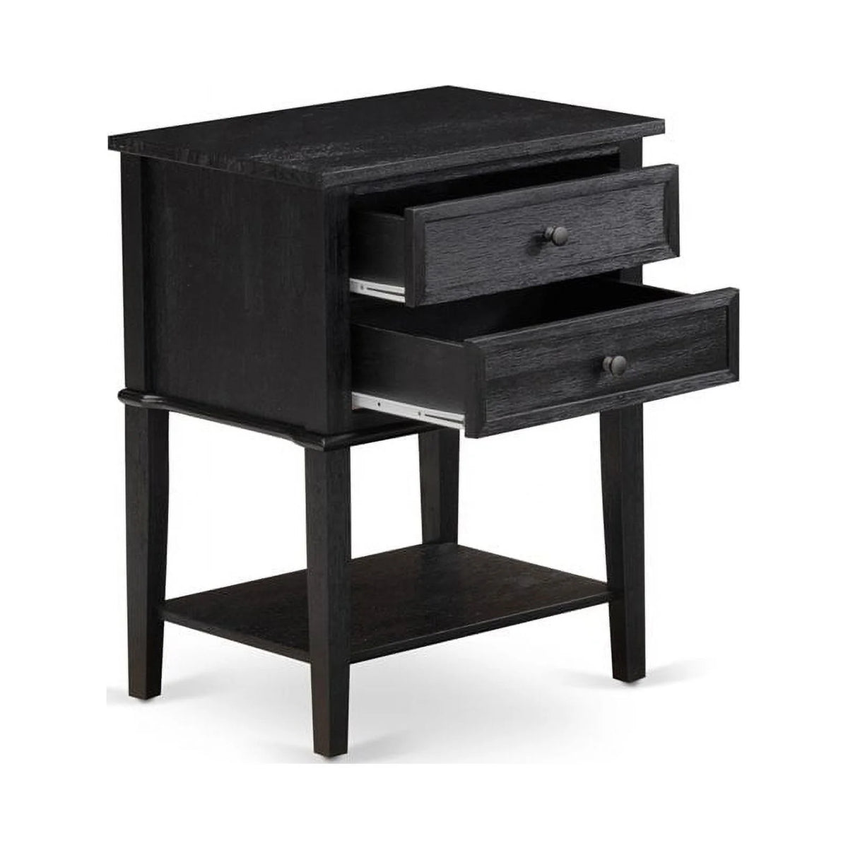 16" Wood Nightstand with 2 Drawers S2065