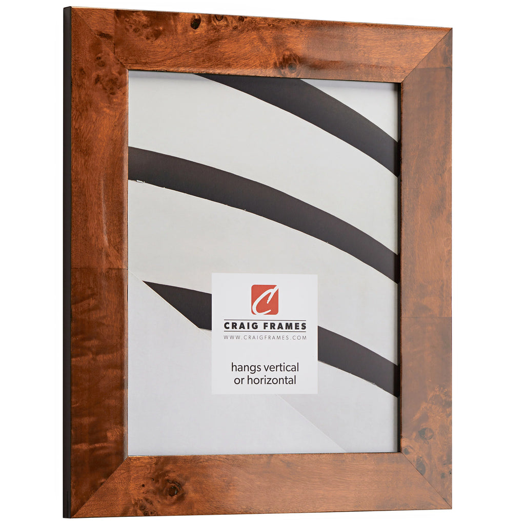 14x18 inch Honey Brown Burl Picture Frame B573