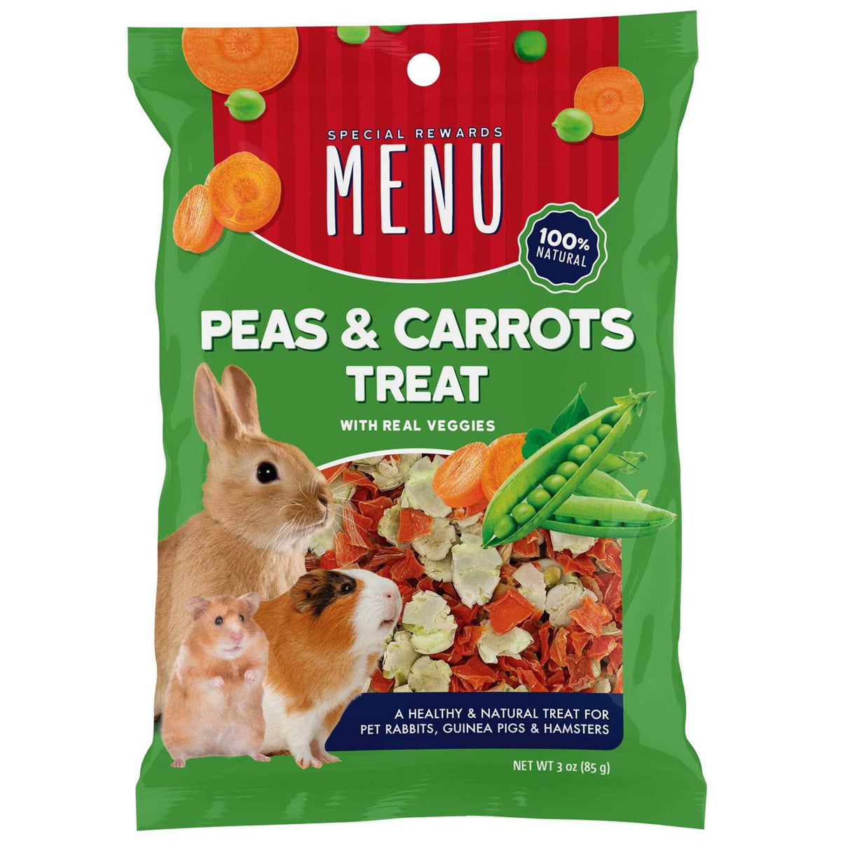 Peas & Carrots Treat for Pet Rabbits, Guinea Pigs, and Hamsters Y768