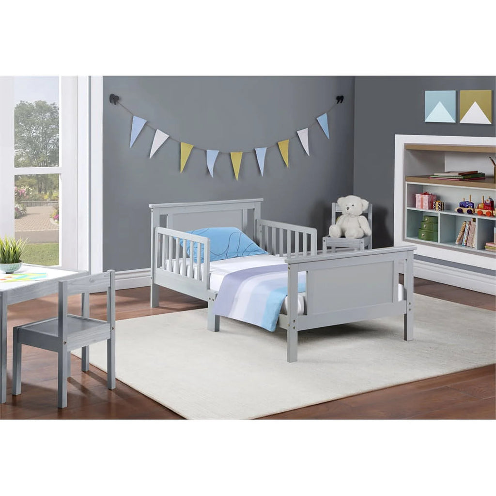 Black Vintage Walnut Wood Reversible Toddler Bed U6726