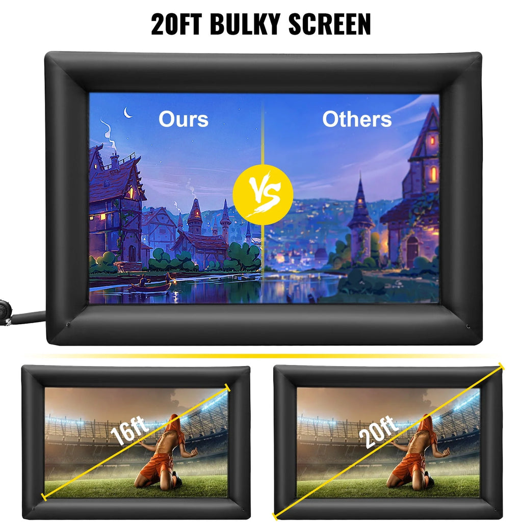 20ft Inflatable Projector Screen with Air Blower and Portable Bag U19240