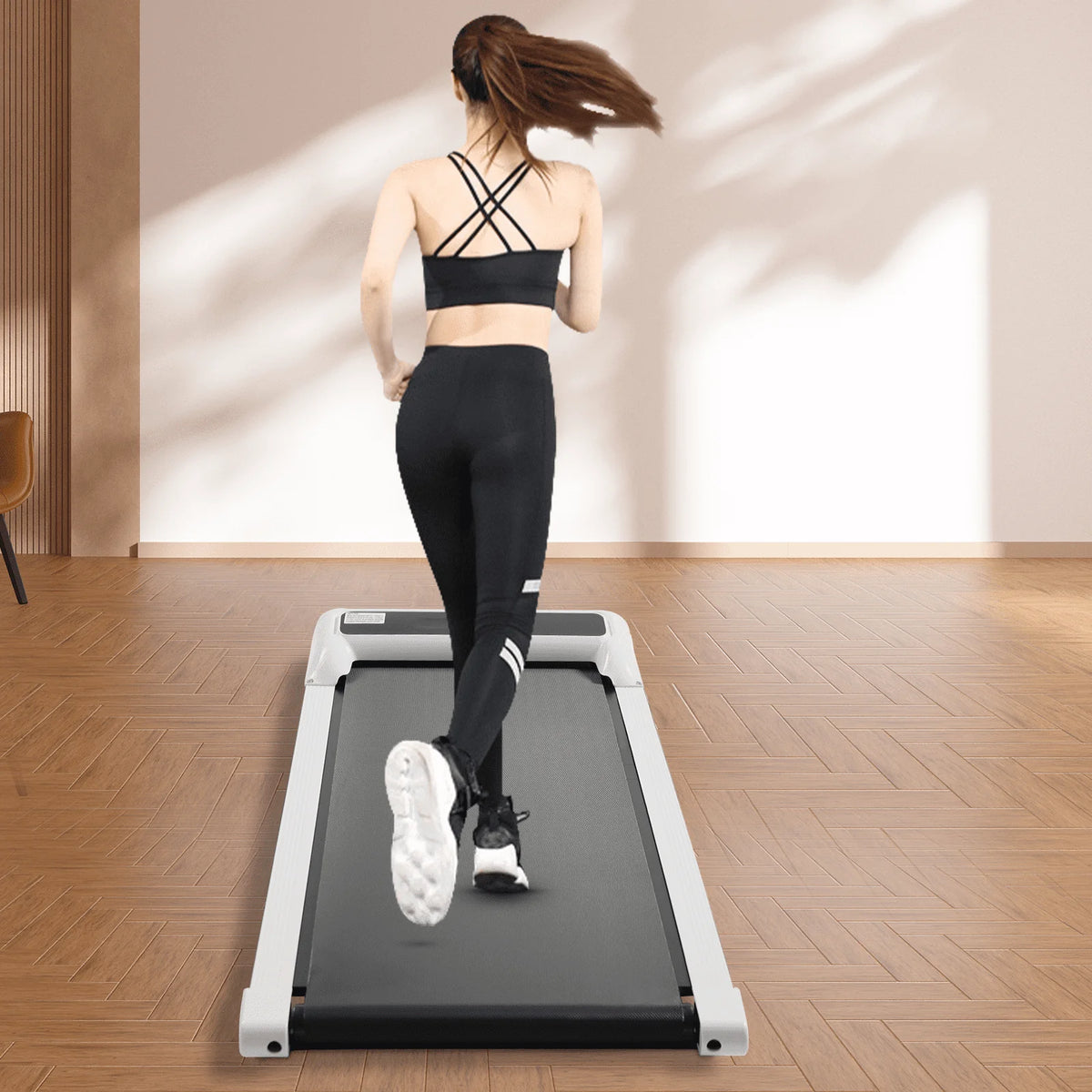 Black White Electric Treadmill Z171107