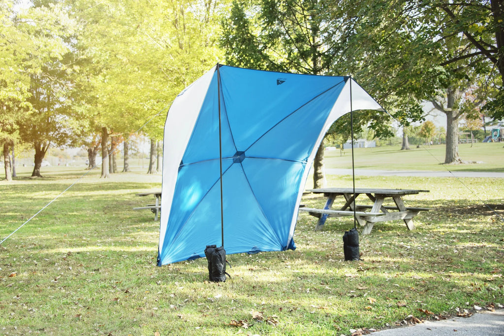 SUV Awning, Gray, 2 Steel Poles R14095
