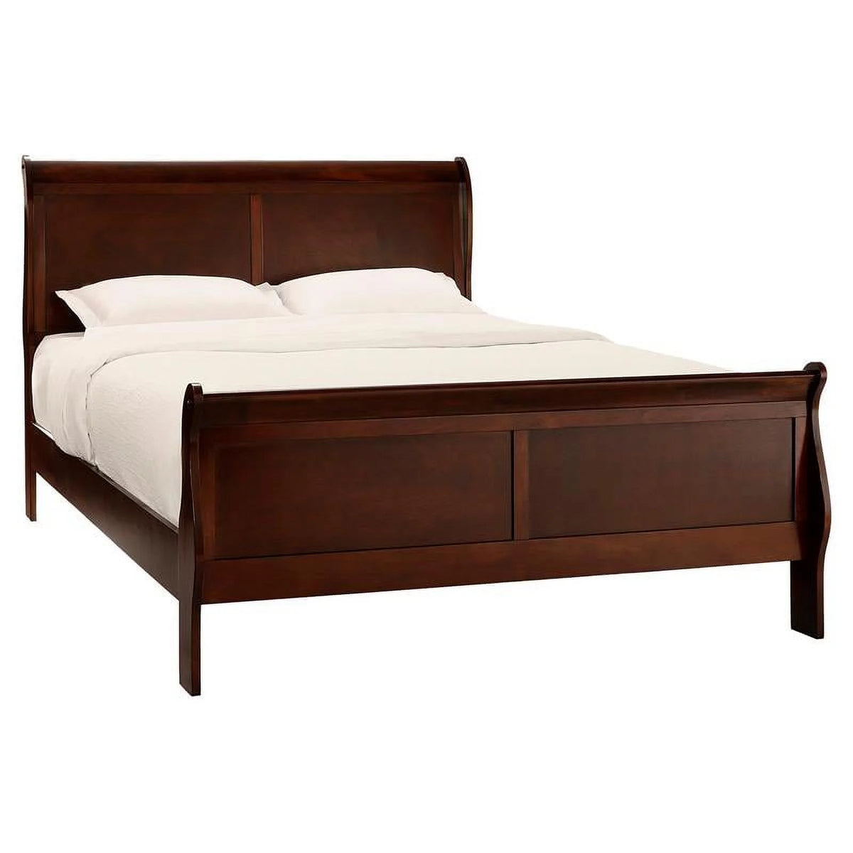 California King Sleigh Bed in Brown Cherry Y446277