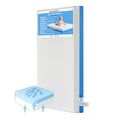 Baby Crib Mattress with Removable Outer Cover, White & Blue H378506