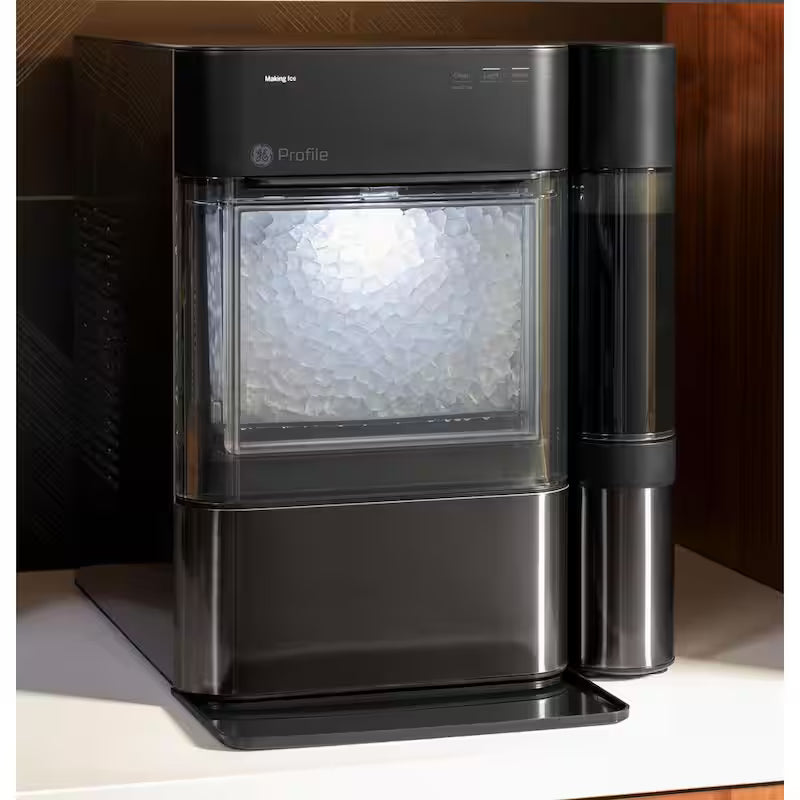 24 lb Portable Nugget Ice Maker in Black Stainless F968