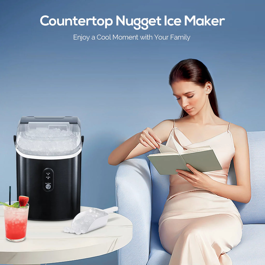 Portable Compact Nugget Ice Maker with Handle L90283