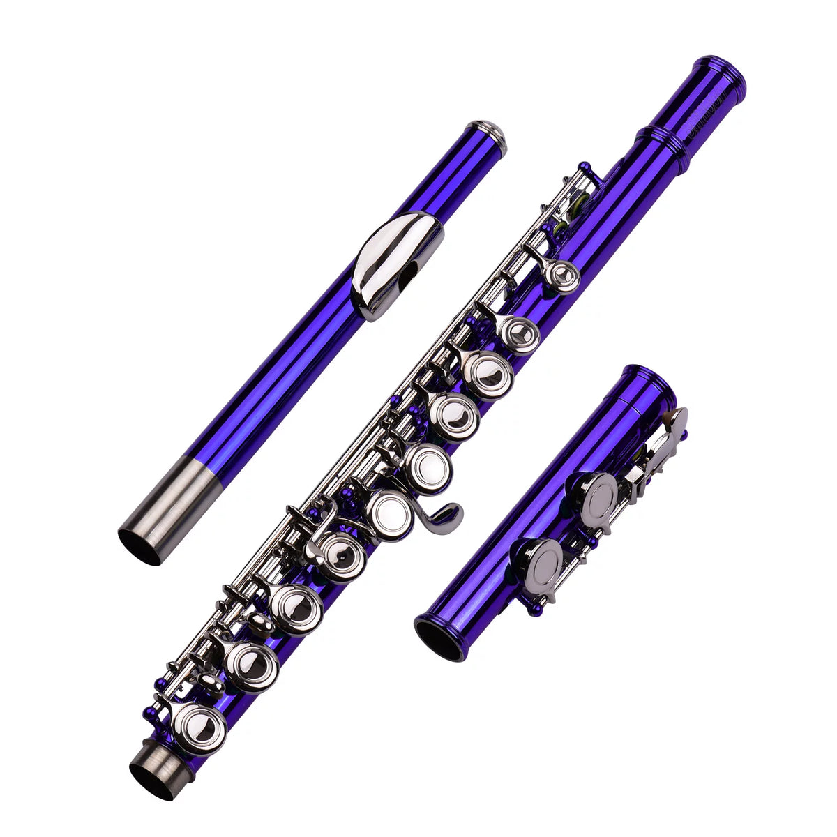 16 Keys Cupronickel Nickel-plated Closed Hole C Flute with Carry Case J783